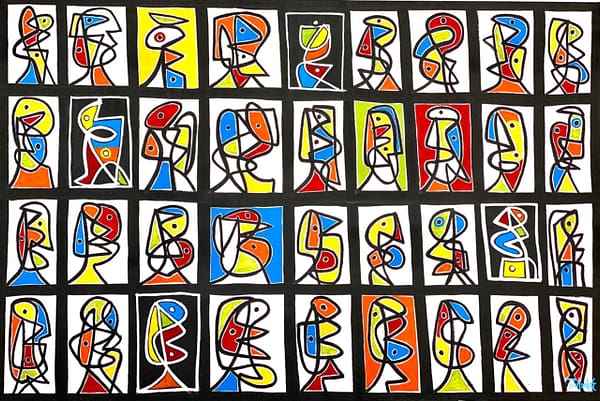 Mosaico obra estilo abstracto de Enrique Pichardo