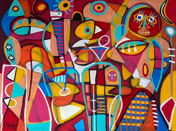 Otoñal obra del pintor abstracto Enrique Pichardo