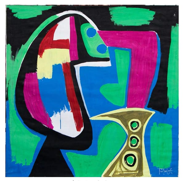 Saxofonista Enrique pichardo y su pintura