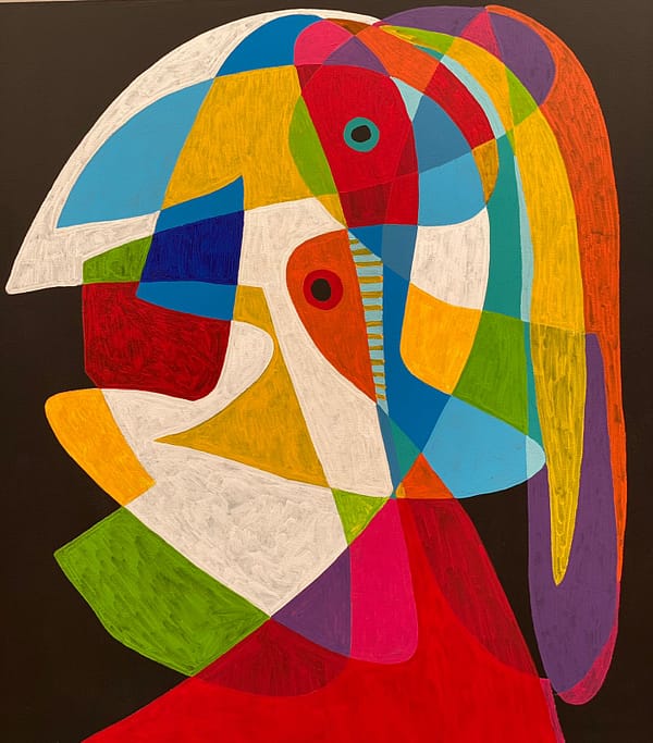 Retrato ejemplo del estilo abstracto de Enrique Pichardo