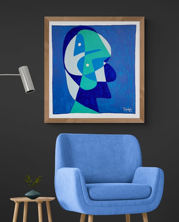Retrato en azules-70x75cm-Enrique Pichardo-Mockup