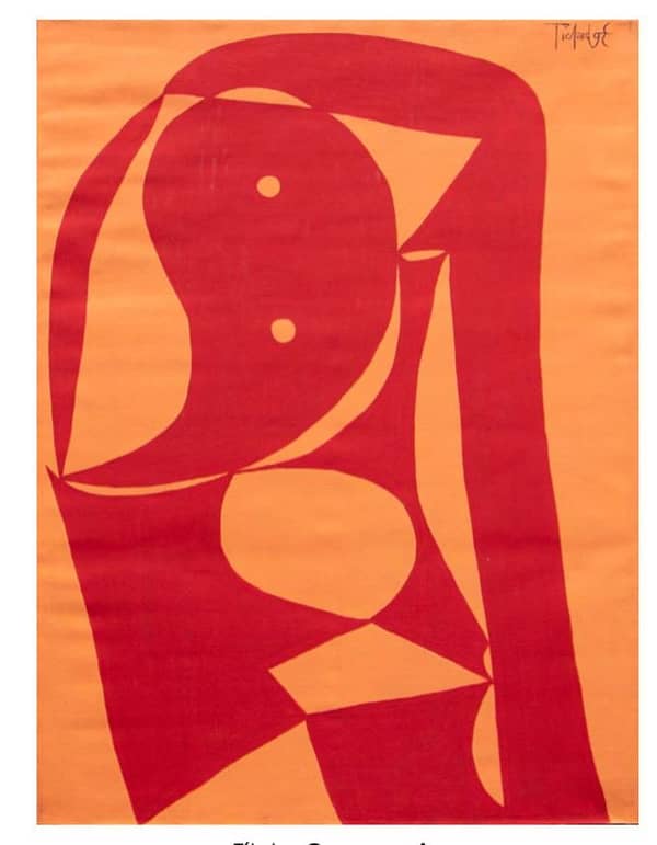 cuerpo rojo arte abstracto de Enrique Pichardo